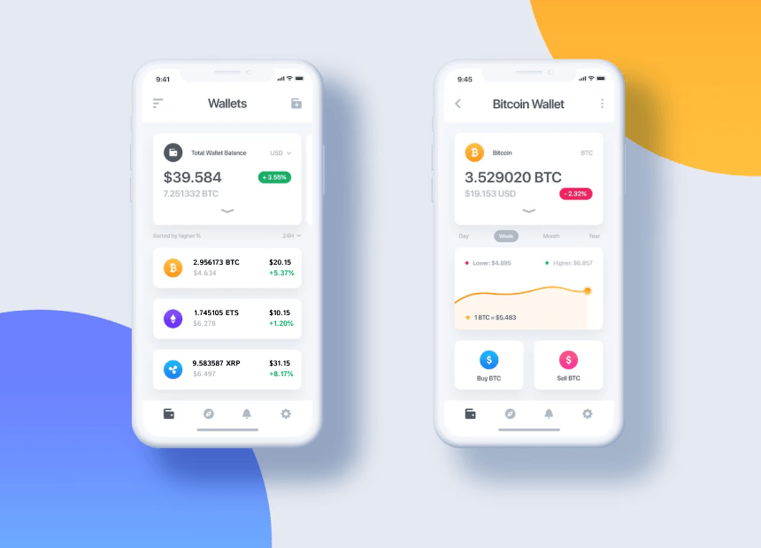 Asset portfolio breakdown showing top-performing cryptocurrencies.