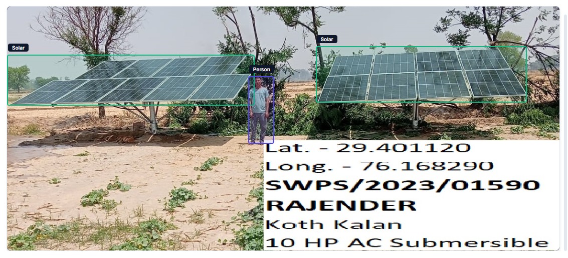 PM Kusum solar panel installation photo analysis